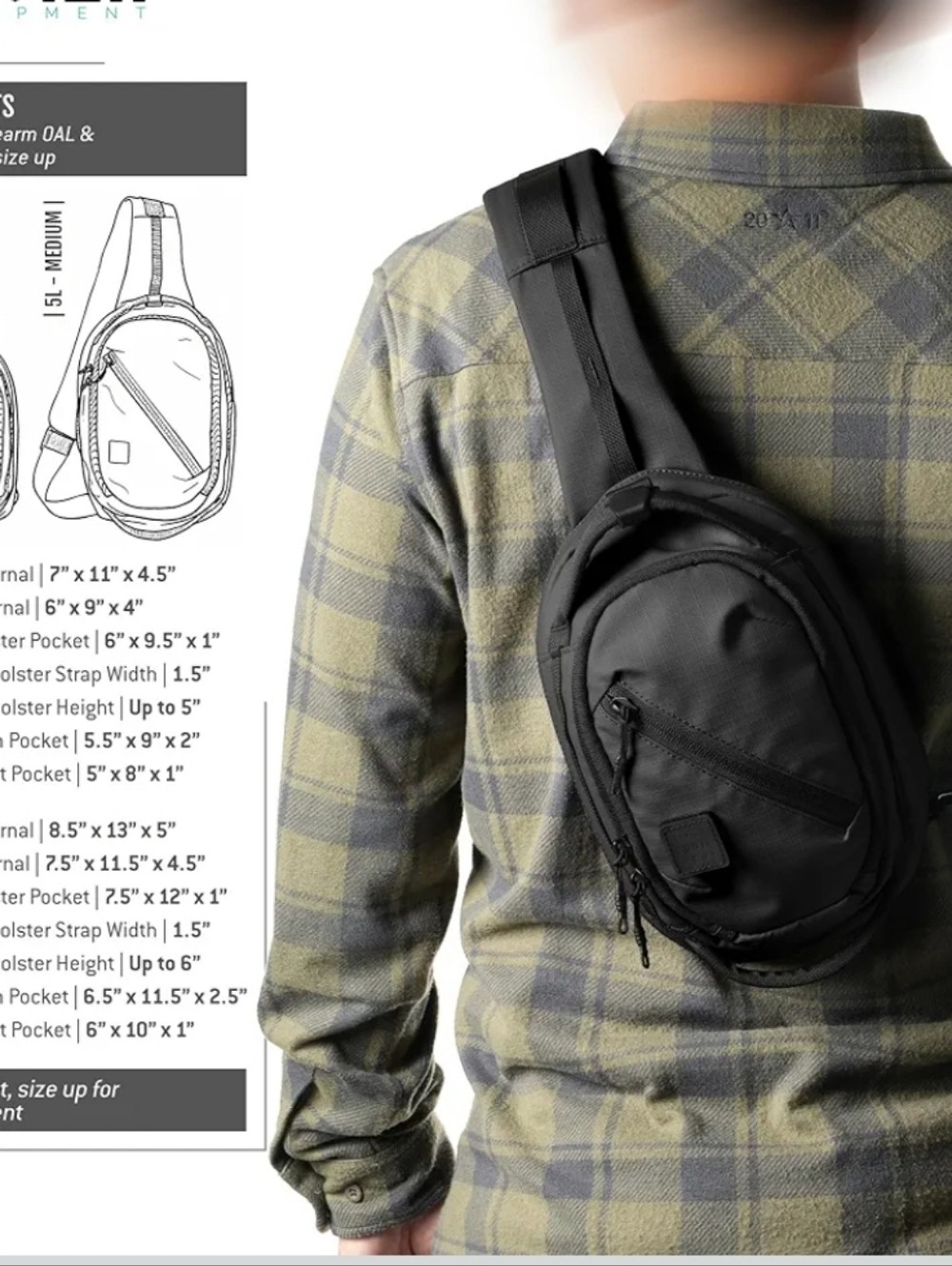 Savior Equipment Obscura Sling Bag - Black M (5L)